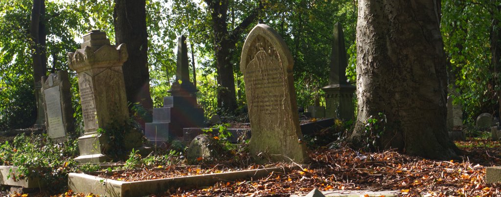 Victorian headstones in Wednesfield Burial Ground